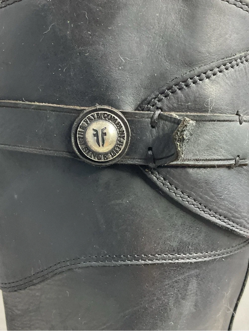 Frye 4015 Black Leather Knee High Pull On Riding Boots Women’s Size 5.5 B